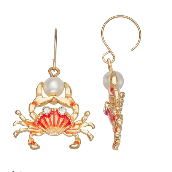 Napier Jewelry - Napier crabs pearl drop earrings